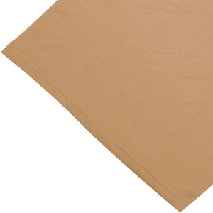 Close-up of flatlock stitching on khaki quick-dry athletic fabric hem and texture