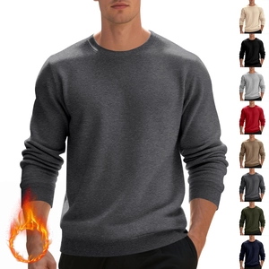 Herren Thermopullover mit Rundhalsausschnitt, Farboptionen und gerippten Ärmelbündchen