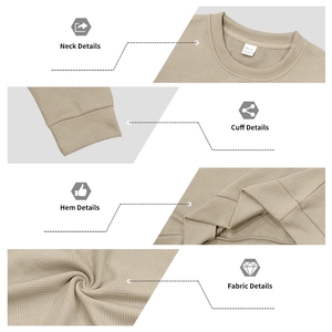 Detailansicht des khakifarbenen Herren-Sweatshirts mit geometrischer Jacquard-Textur und Strick