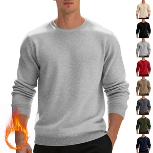 Herren Thermopullover in Grau mit verschiedenen Farben und warmem Fleece-Innenfutter