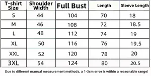 Guide des tailles détaillé pour t-shirt de sport homme avec mesures du S au 3XL
