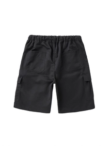 Men Casual Cargo Shorts Loose Fit Multi Pocket Drawstring Elastic Waist Summer Shorts Solid Color Outdoor Beach Pants