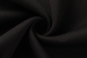 Macro di tessuto a maglia nera ad alta densità con trama fine e trama uniforme del filato