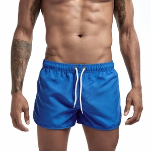 Short de plage bleu vif à séchage rapide pour hommes avec taille élastique et cordon