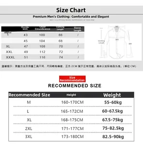 Detaillierte Größentabelle für Herren Kapuzen-Fleecejacke mit Maßen von M bis 3XL