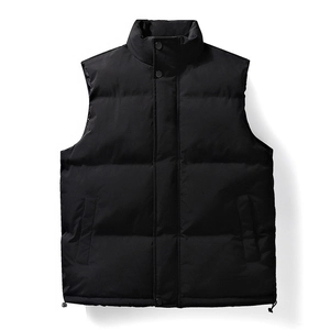 Men's Warm Corduroy Padded Vest Stand Collar Sleeveless Quilted Jacket Autumn Winter Sporty Loose Casual Waistcoat Top