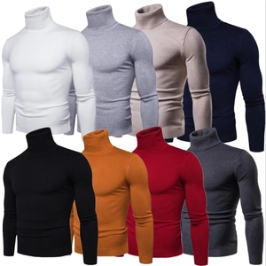 Maglioni a collo alto da uomo slim fit in otto colori a tinta unita per l'autunno inverno