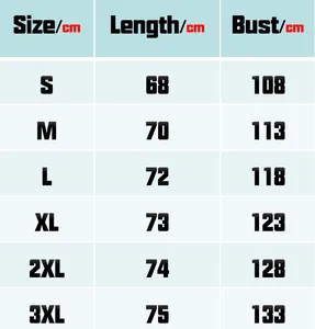 Detailed size chart for men's plaid long sleeve shirt showing length and bust in centimeters