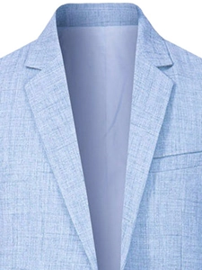 Veste de costume bleu clair pour homme avec tissu texturé et revers classique chic