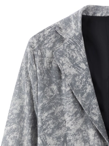 Business casual blazer for men featuring a grey marble pattern and sleek notched lapel