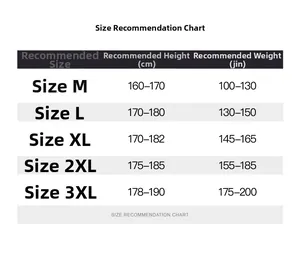 Tableau des tailles pour polos homme à manches courtes du M au 3XL avec mesures