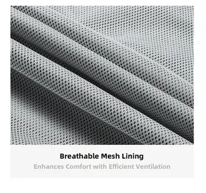 Macro detail of the grey breathable hexagonal honeycomb mesh lining for sportswear
