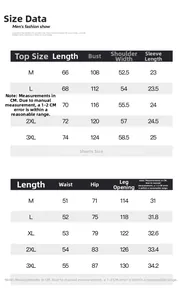 Guide des tailles détaillé pour ensemble polo homme d'été de la taille M à 3XL