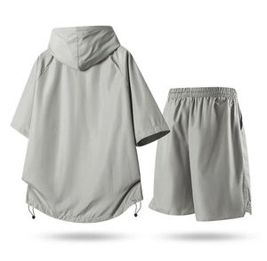 Macro detail of breathable perforated fabric and adjustable drawstring on sport set