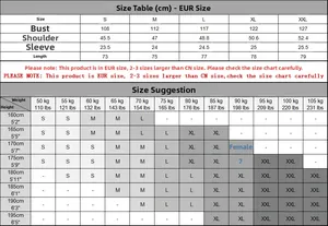Guide des tailles pour chemise rayée homme avec mesures S-XXL et standard européen de taille