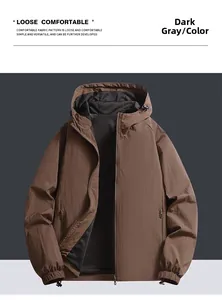 Detail view of water-resistant nylon windbreaker jacket with adjustable drawstring hem
