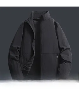 Detail of black pilot jacket showing breathable mesh lining and elastic cuffs