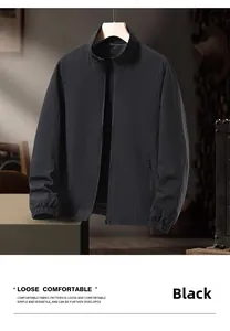 Detail of premium black bomber jacket with crinkled texture fabric and stand collar