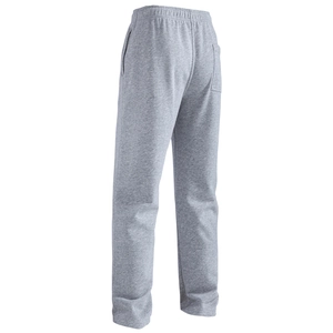 Vue détaillée du dos du pantalon décontracté gris pour homme avec taille élastique et poche