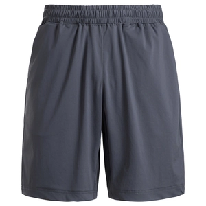 Men's high elasticity casual sports shorts in dark grey featuring wide elastic waistband