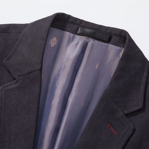 Men's slim fit wool coat in charcoal grey featuring classic lapel and premium inner lining
