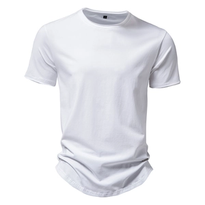 T-shirt blanc à col rond en coton de haute qualité avec texture 3D minimaliste en taille S