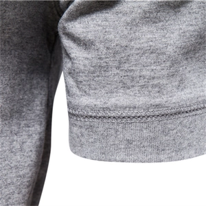 Short sleeve grey Henley shirt for men with premium double-needle stitching detail