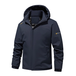 Men Outdoor Windproof Padded Jacket Graphene Fleece Thickened Warm Detachable Hood Coat Winter Casual Hiking Outerwear Male