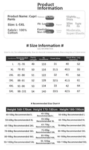 Size chart for men's cotton shorts with detailed measurements for waist, length, and hips
