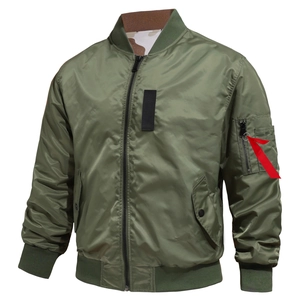 Men's Reversible Bomber Jacket Classic MA-1 Flight Coat With Camouflage Lining Military Style Casual Windbreaker Outerwear