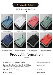 Close-up of mesh fabric texture and color options for breathable ice silk men polo shirt
