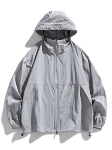 UPF 100 Plus Sun Protection Jacket 100 Percent Nylon Breathable Quick Dry Outdoor Hooded Windbreaker For Men Women