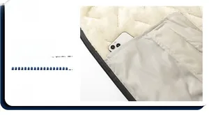 Vue détaillée de la poche intérieure zippée sur le gilet chaud en polaire sherpa homme
