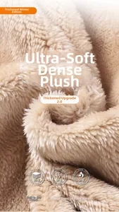Makroaufnahme der weichen, verdickten Polarfleece-Struktur in Beige für Thermojacken