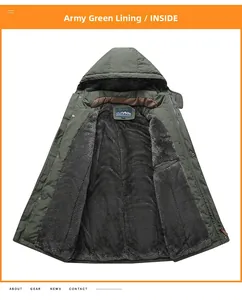 Dettaglio della spessa fodera in peluche grigio su un pesante parka invernale da uomo