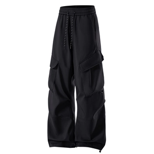 Pantaloni Cargo Impermeabili Unisex Poliestere Traspirante Arrampicata Outdoor Gamba Larga Casual Streetwear Moda Pantaloni Funzionali