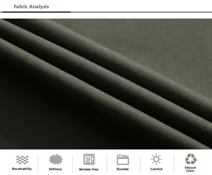 Close-up of durable twill fabric texture showing breathable and soft material features