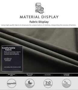 Detail of breathable charcoal cotton fabric with anti-pilling and wear-resistant texture
