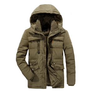 Parka invernale da uomo con fodera in pile e coulisse regolabile in vita in piano