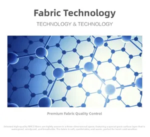 Detailansicht des NHCO 3D-Fasergewebes mit wasserdichtem und winddichtem Funktionsmaterial