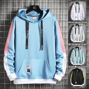 Sweat à Capuche pour Hommes Bloc de Couleur Polyester Élasthanne Décontracté Manches Longues Pull-over Avec Poche Kangourou Mode Streetwear