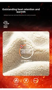 Close-up of thick lamb wool lining with windproof and anti-static texture for jackets