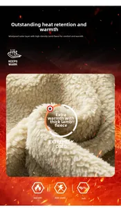 Detailed macro view of premium faux shearling fleece lining with thermal insulation texture