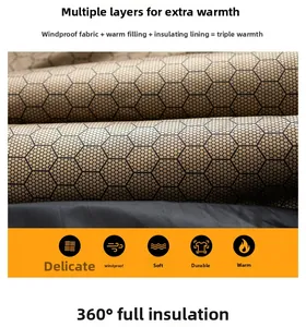 Detailed macro view of the multi-layer thermal insulation fabric with honeycomb texture