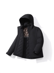 Waterproof winter parka for men and women with graphene heating and quilted lining detail