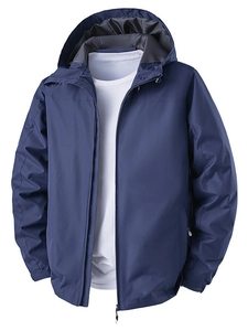 Men's Outdoor Hooded Windproof Jacket Casual Waterproof Lightweight Hiking Shell Coat Windbreaker For Men Hiking Camping