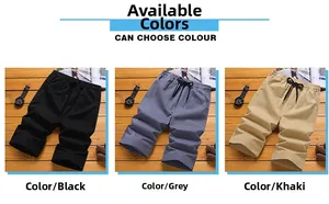 Herren Cargo Shorts Set in Schwarz, Grau und Khaki mit elastischem Tunnelzugbund