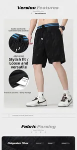 Dettaglio dei pantaloncini sportivi da uomo con elastico in vita e tasche laterali nascoste
