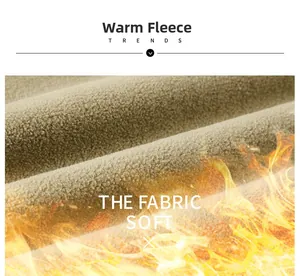 Close-up detail of thermal fleece fabric for men's vest showing soft and thick texture