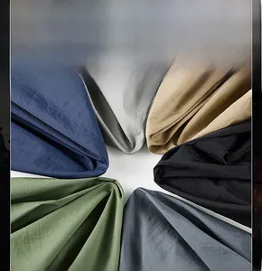 Detail view of lightweight sun protection fabric in six colors with water-resistant texture